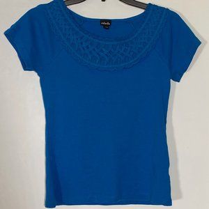 Rafaella royal blue cotton top, s/ch